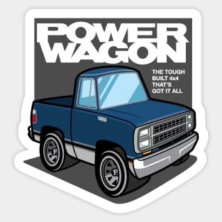 Medium Blue Metallic - Power Wagon (1980 - White-Based) Sticker